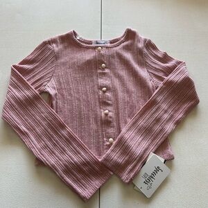 Speechless Ribbed Mauve Shirt